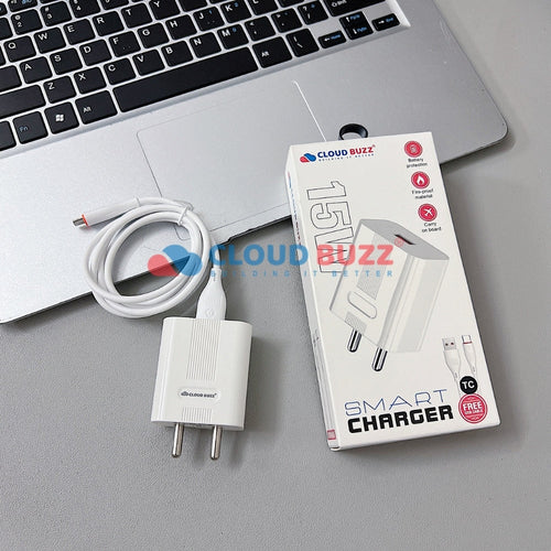 15W Smart Fast USB Charger with 1000MM Micro (V8) Cable (CB107)