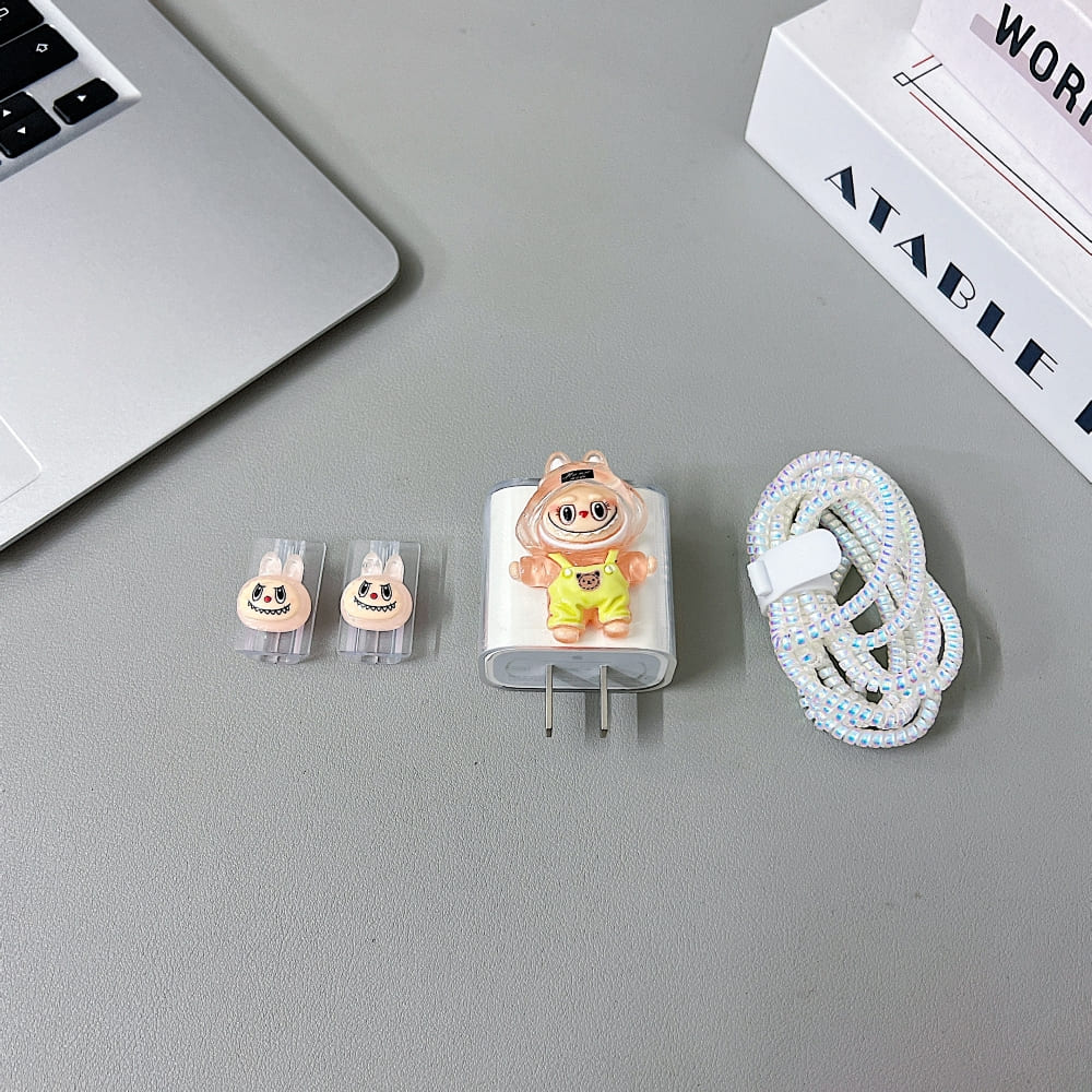3D Cute Cartoon Doll Charger Case