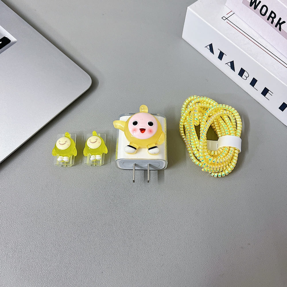 3D Cute Cartoon Doll Charger Case