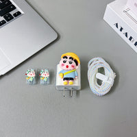 3D Cute Shin Chan Buddy Cartoon Doll Charger Case