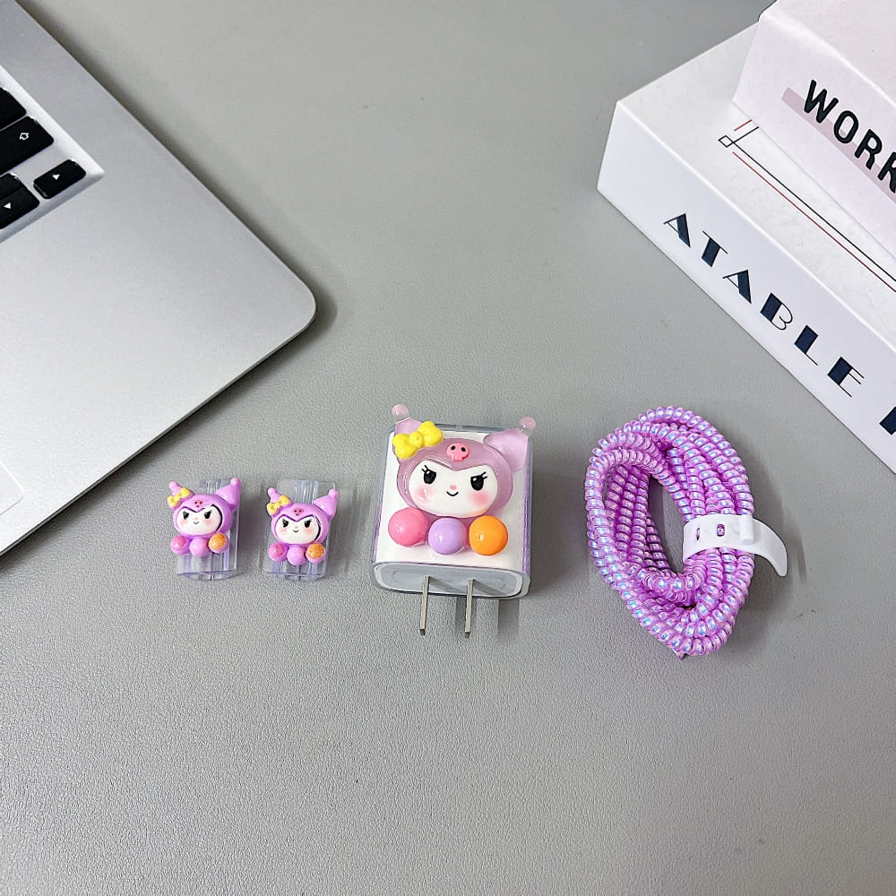 3D Cute Cartoon Doll Charger Case