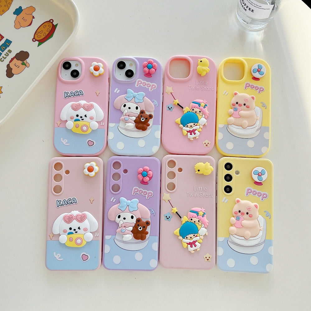 3D Spin Flower Silicone Soft Phone Case