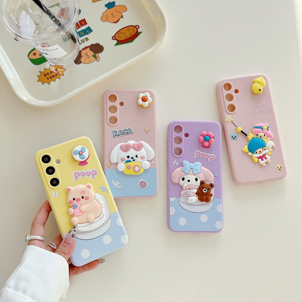 3D Spin Flower Silicone Soft Phone Case