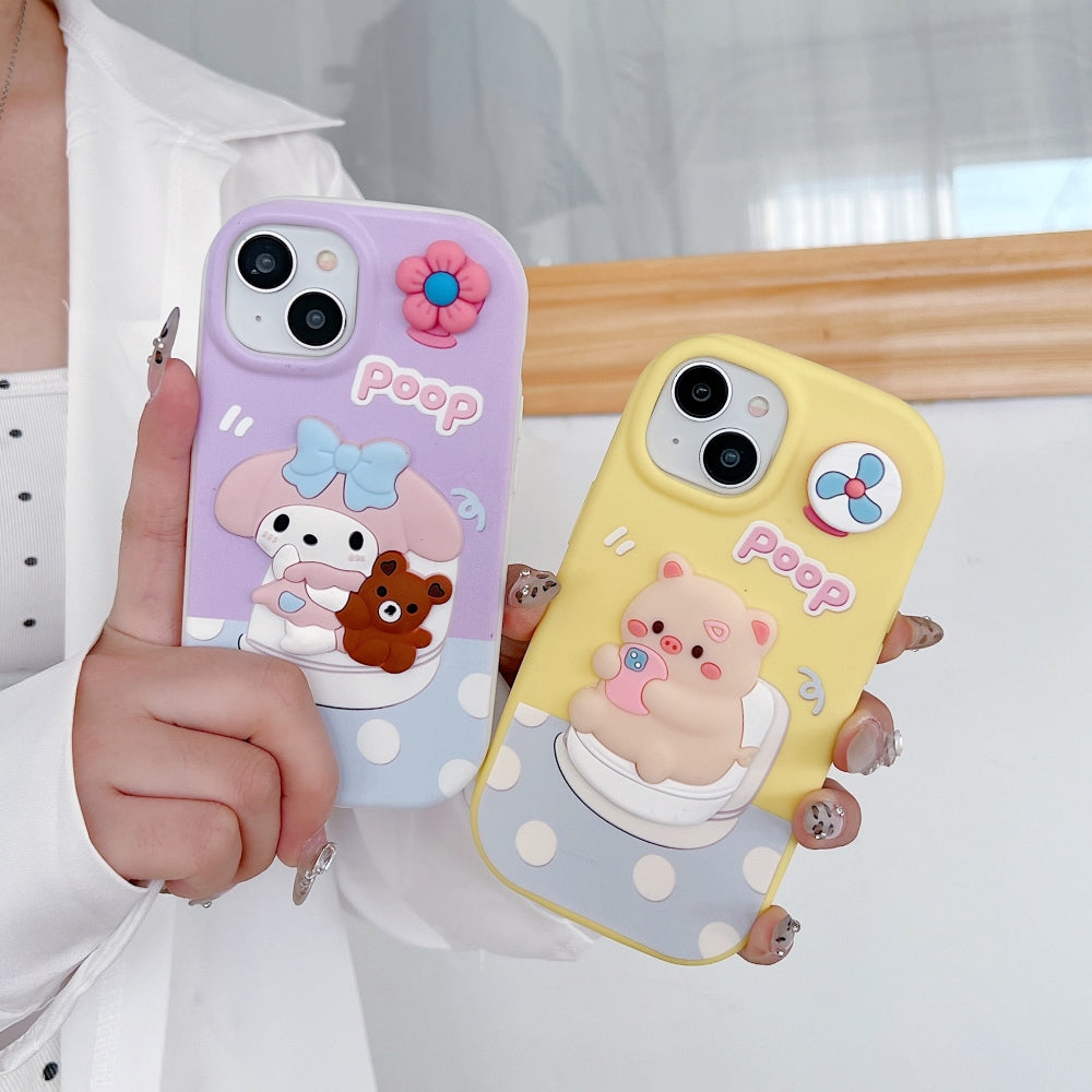 3D Spin Flower Silicone Soft Phone Case