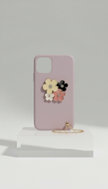Powder orchid case with floral charm