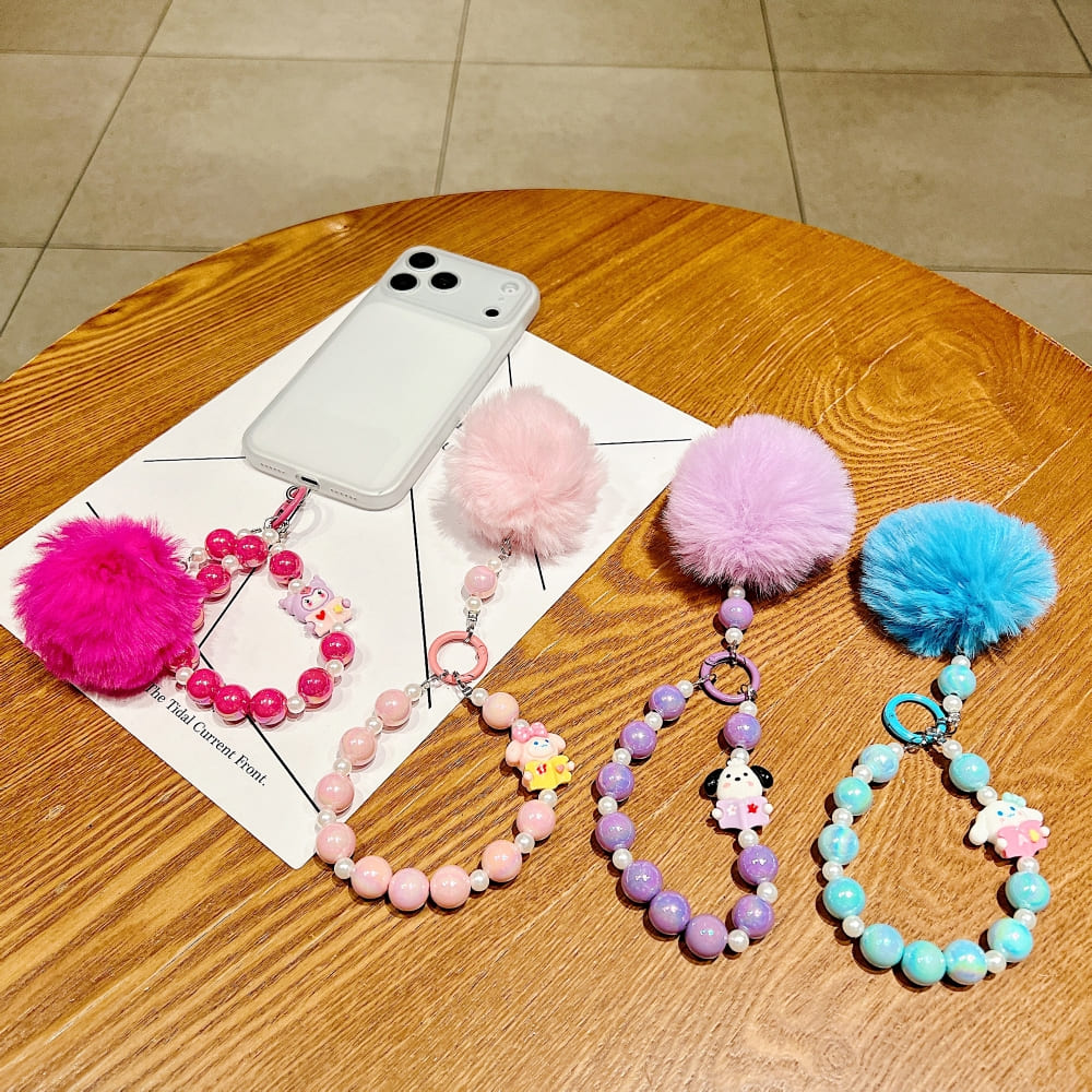 Acrylic Hard-Wearing Beaded Phone Charm | Keychain | Handbag Charm