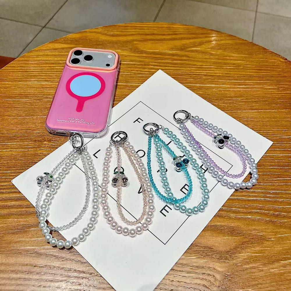 Aqua Crystal Grace Phone Charm