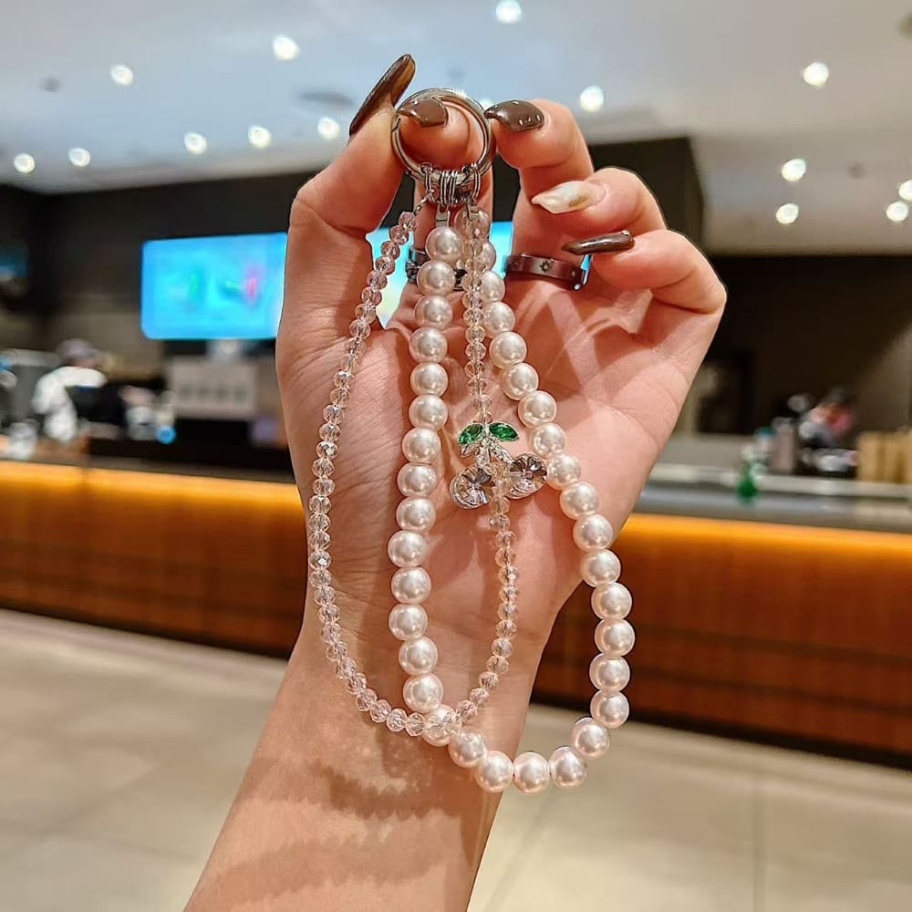 Aqua Crystal Grace Phone Charm