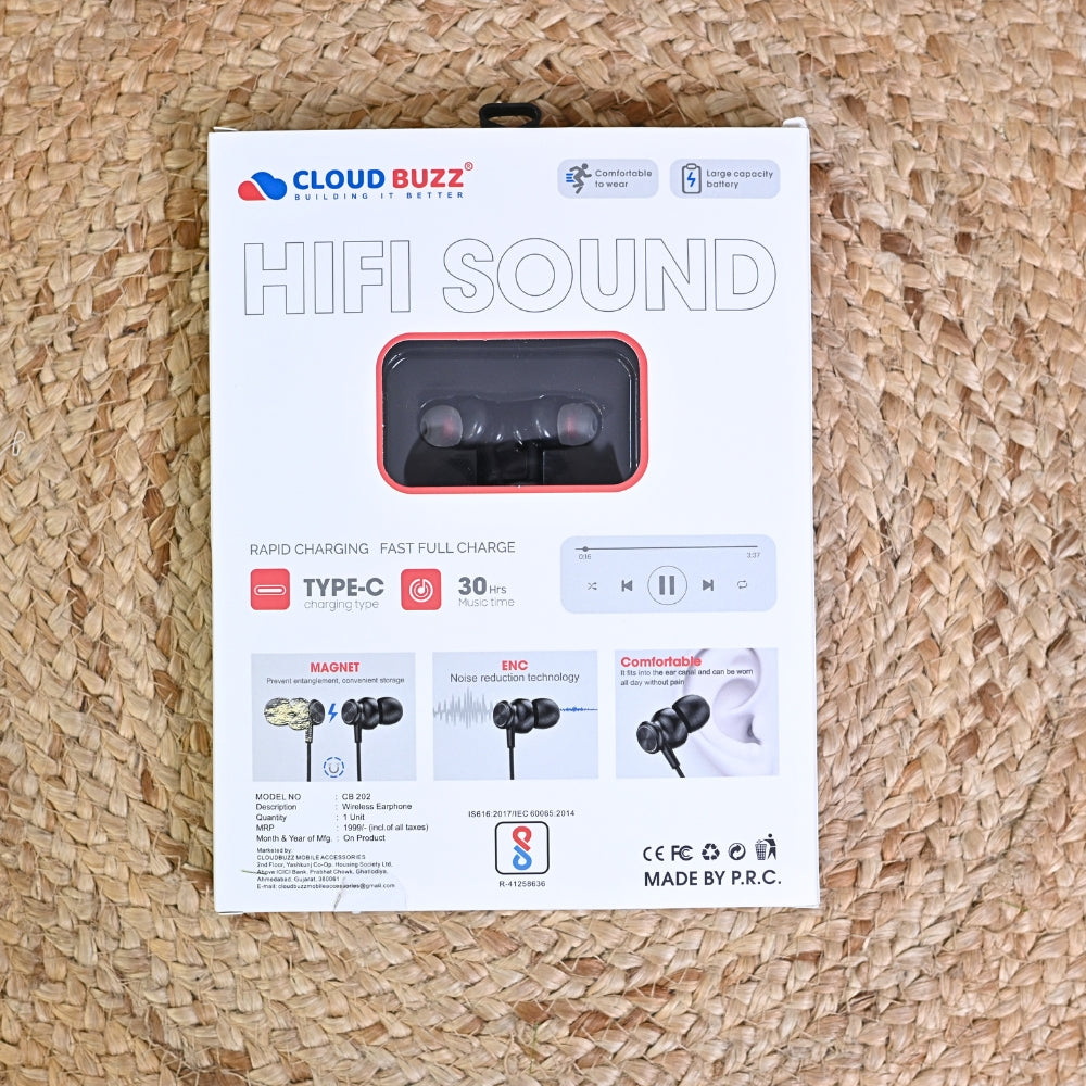 Bluetooth Wireless Neckband with Mic (CB202)