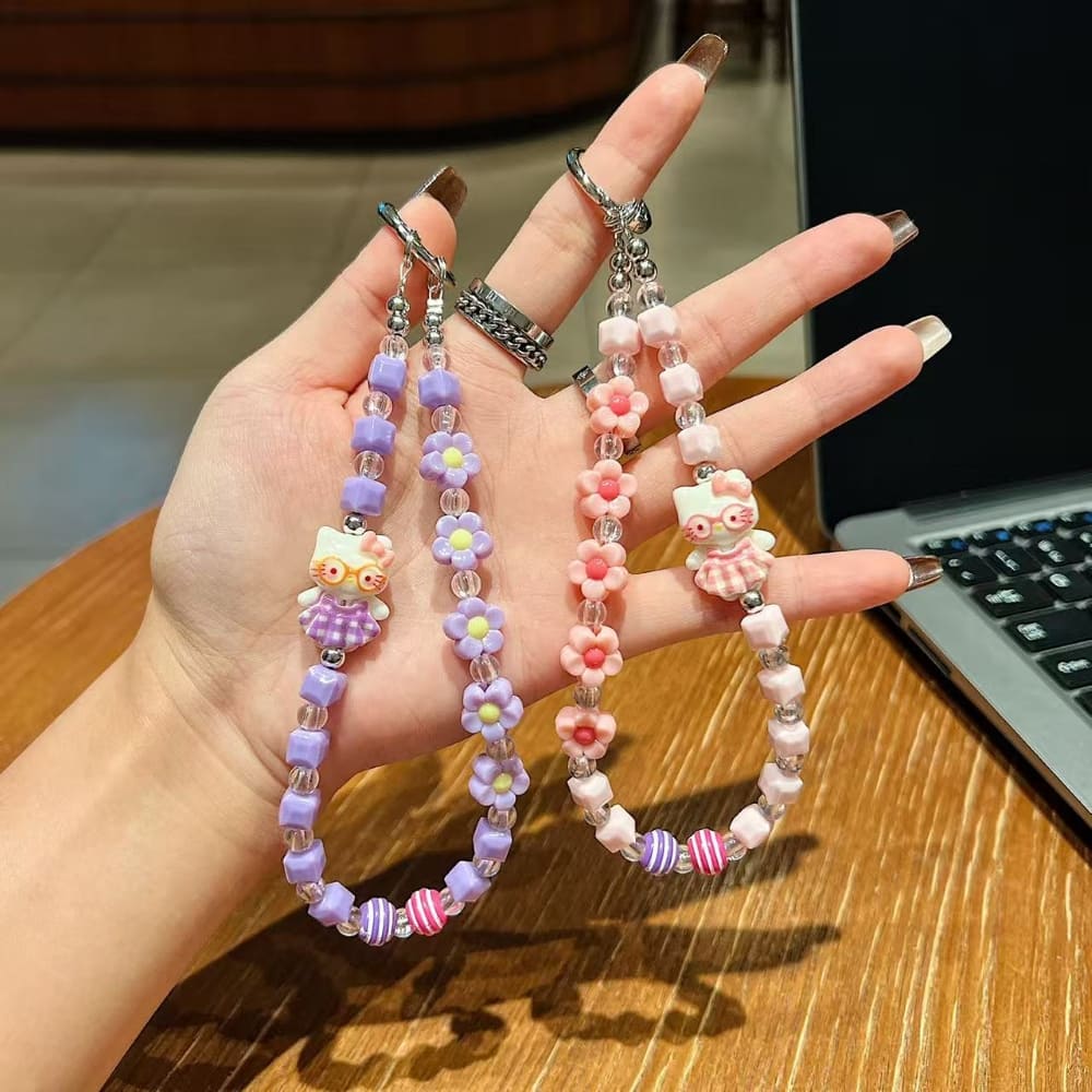 Bubblegum Blossom Floral Candy Phone Charm