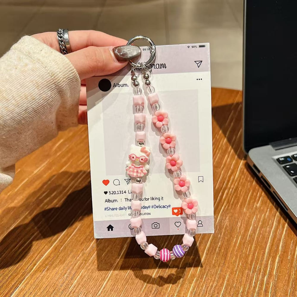 Bubblegum Blossom Floral Candy Phone Charm