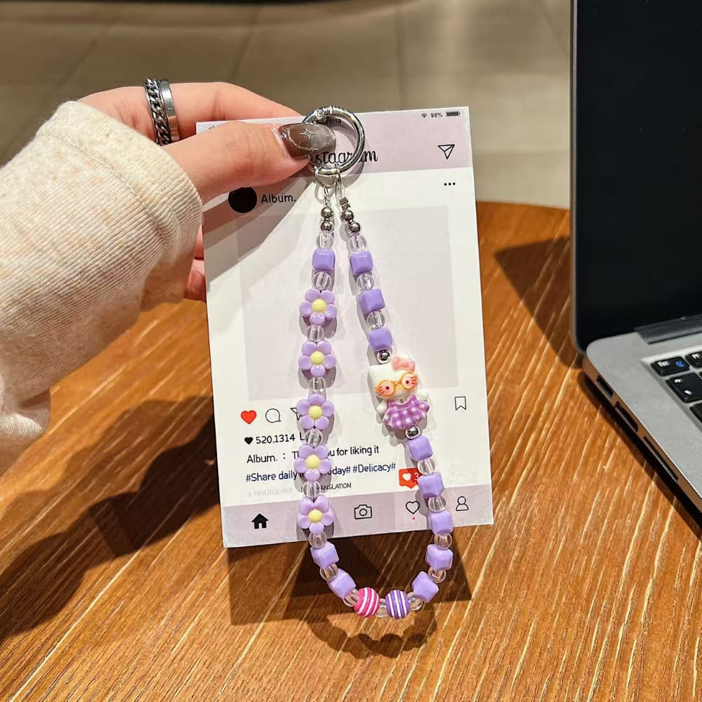 Bubblegum Blossom Floral Candy Phone Charm