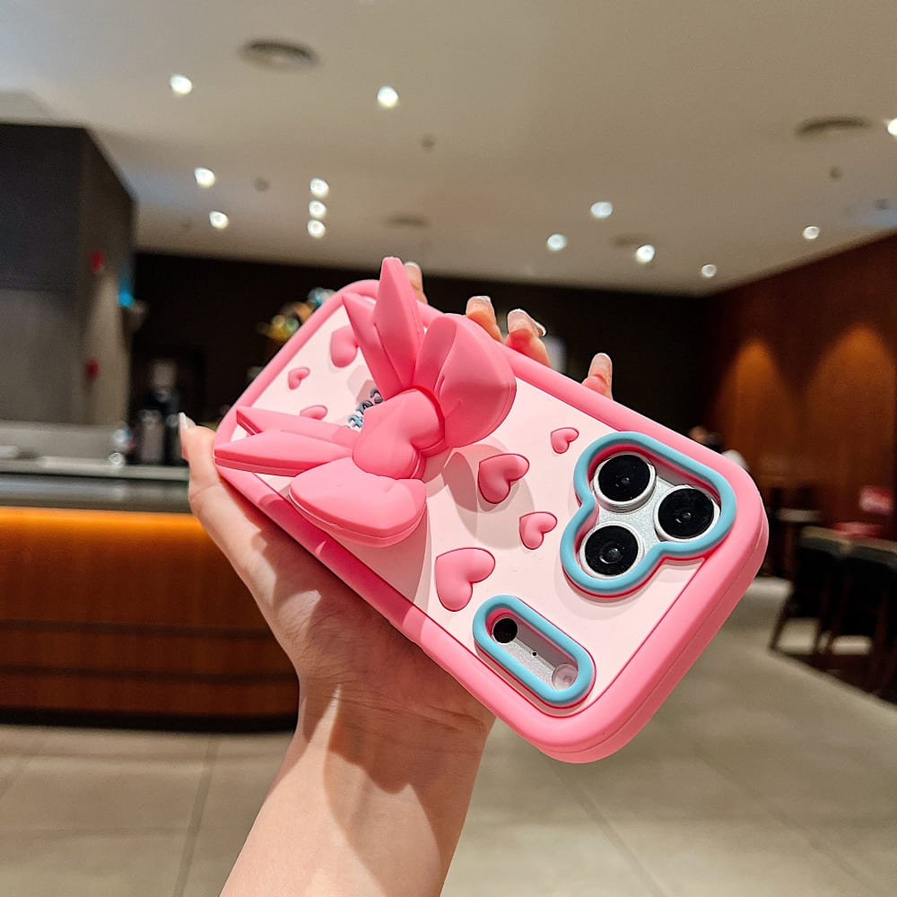 Bubblegum Bow Pop Silicone Phone Case