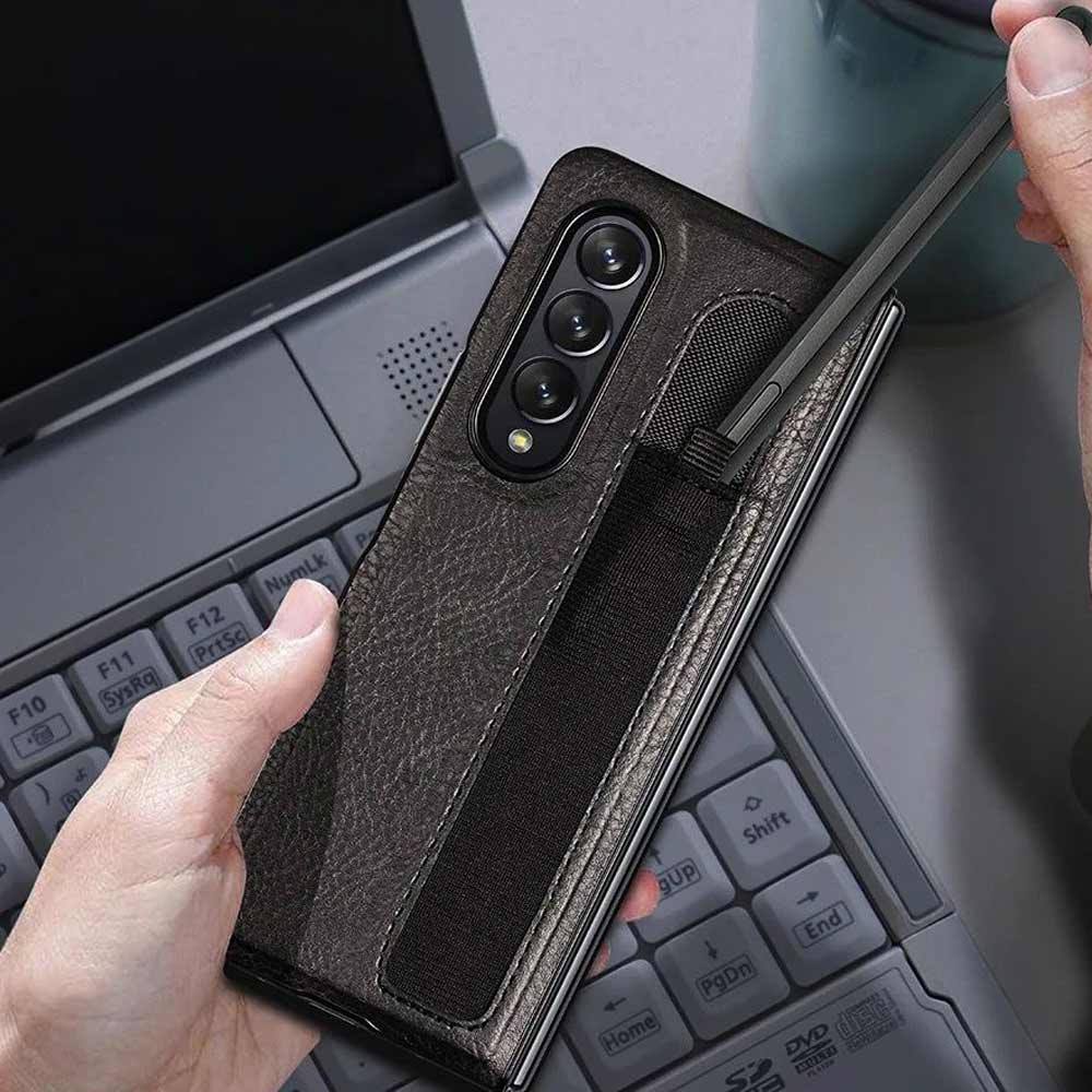 Luxury Business Phone Case With Pen Holder