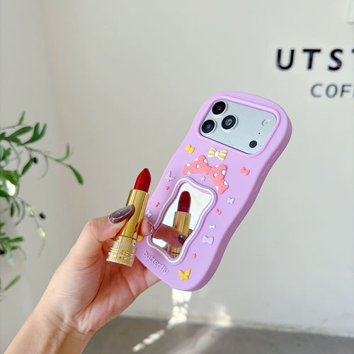 Butterfly Bow Dream Mirror Silicone Phone Case