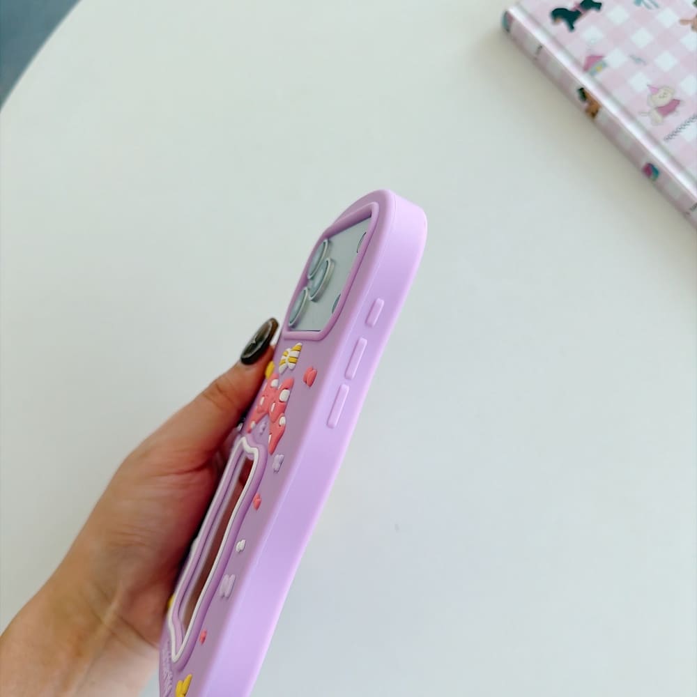 Butterfly Bow Dream Mirror Silicone Phone Case
