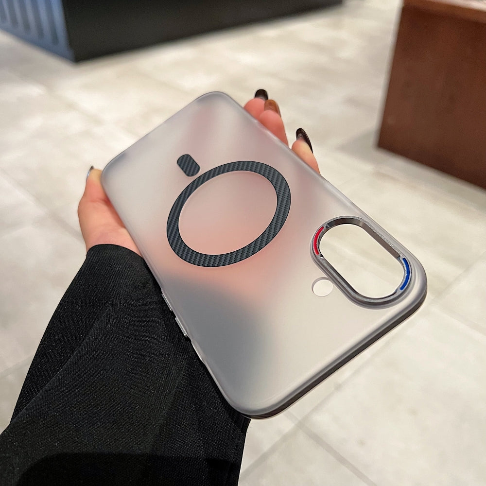 Carbon Fiber Pattern Built-in Magnetic Shockproof Phone Case