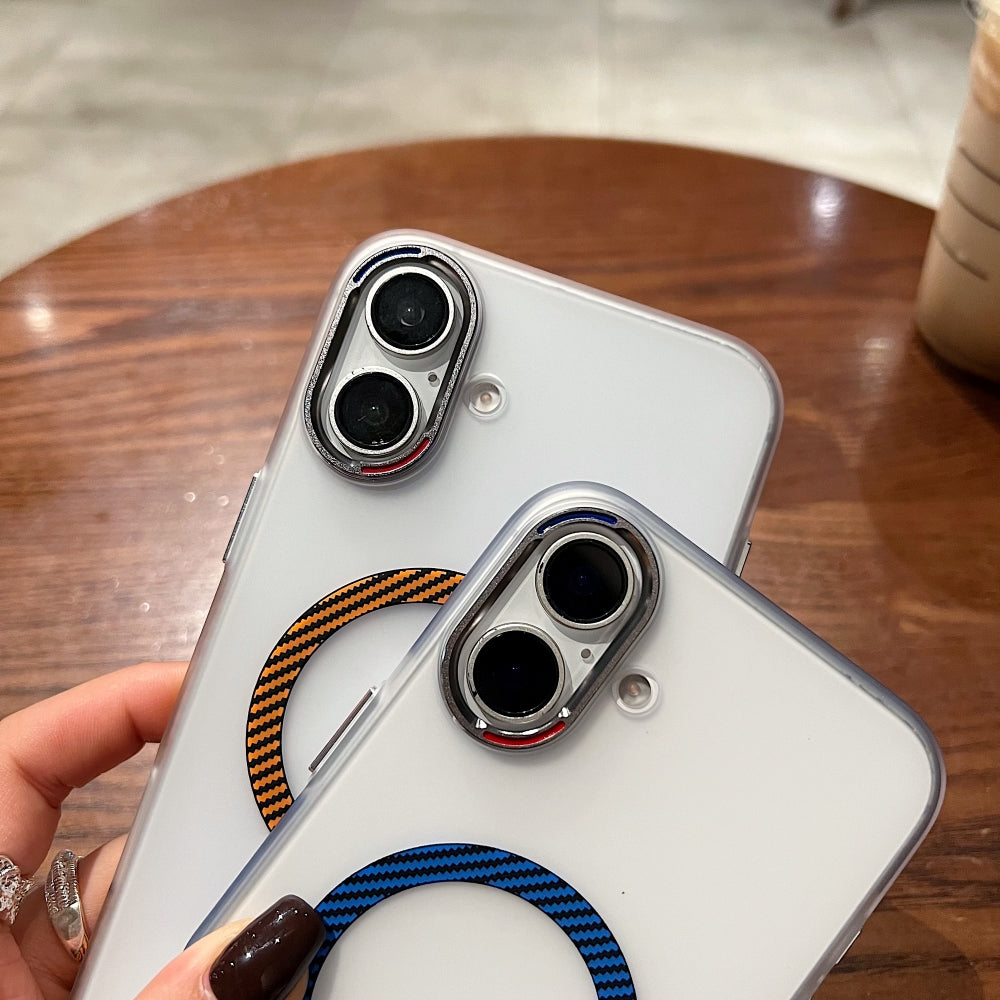 Carbon Fiber Pattern Built-in Magnetic Shockproof Phone Case