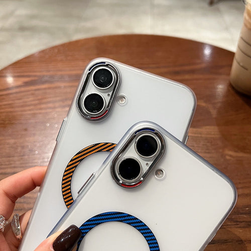Carbon Fiber Pattern Built-in Magnetic Shockproof Phone Case