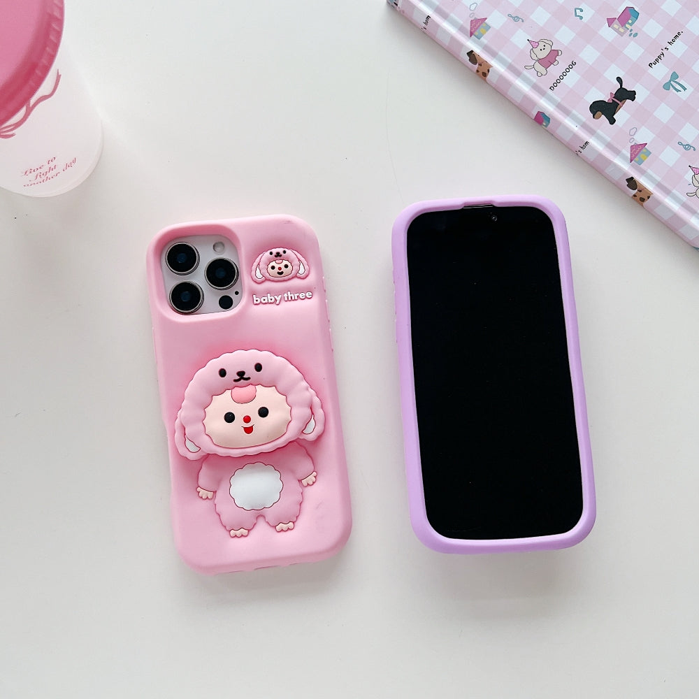 Cartoon Baby Holder Silicone Phone Case