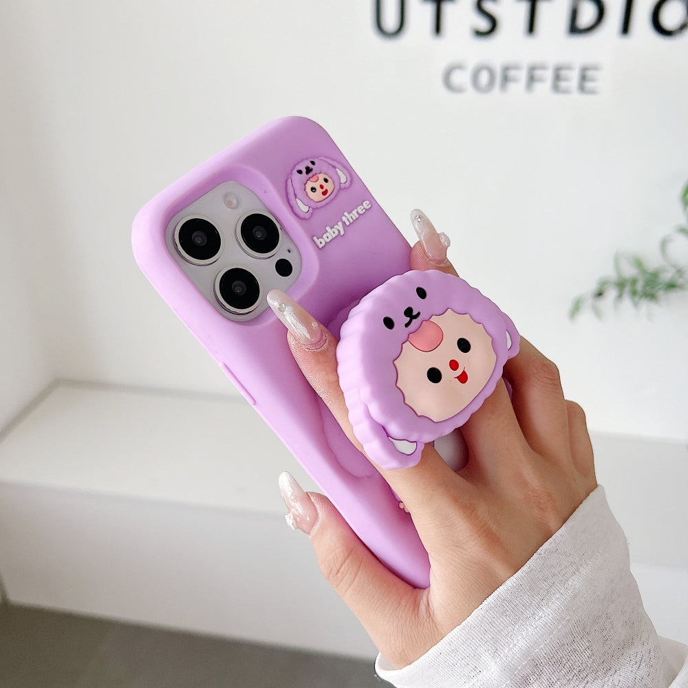 Cartoon Baby Holder Silicone Phone Case