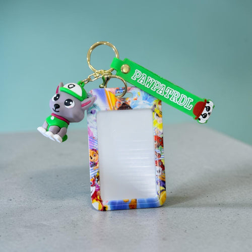 Cartoon Printed Work ID Card Holder | Keychain