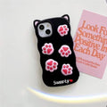 Cat Footprint With Ears Silicone Shockproof Case
