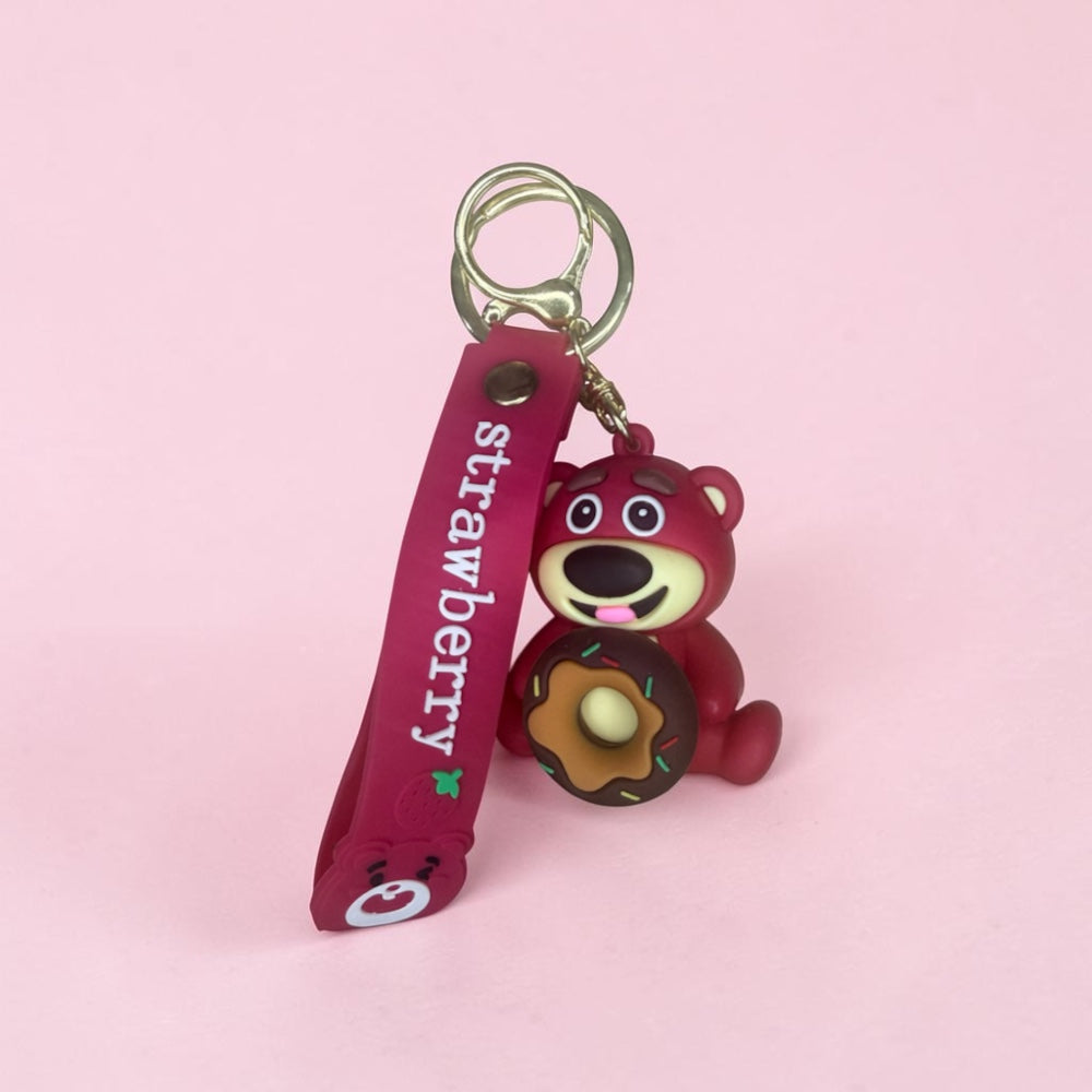 Creative Strawberry Bear Keychain | Handbag Charm | Phone Charm