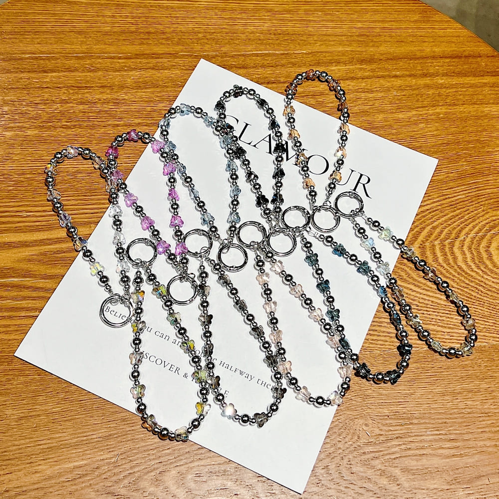 Crystal Cascade Phone Charm