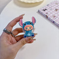 Cute Bloom Stitch Hoodie Character Mobile Grip Phone Stand