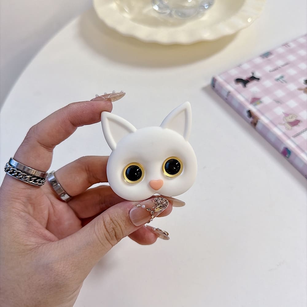 Cute Bloom Cat Character Mobile Grip Phone Stand
