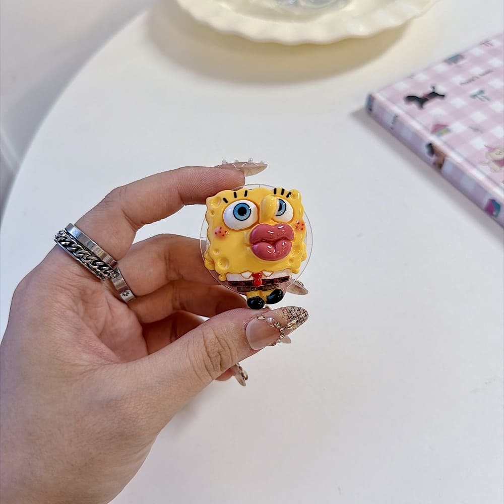 Cute Bloom SpongeBob Character Mobile Grip Phone Stand