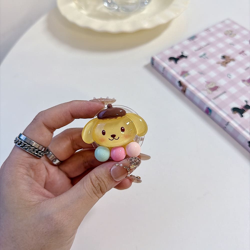 Cute Bloom Bear Character Mobile Grip Phone Stand