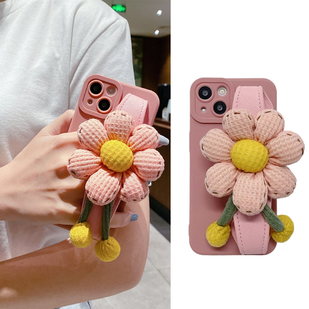 Cute Flower Wrist Strap Holder Silicone Soft Camera Protection Case