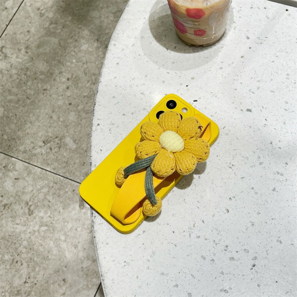 Cute Flower Wrist Strap Holder Silicone Soft Camera Protection Case