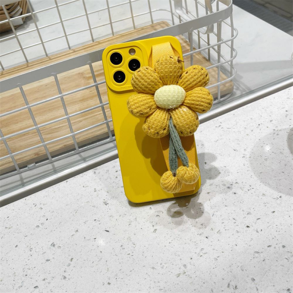 Cute Flower Wrist Strap Holder Silicone Soft Camera Protection Case