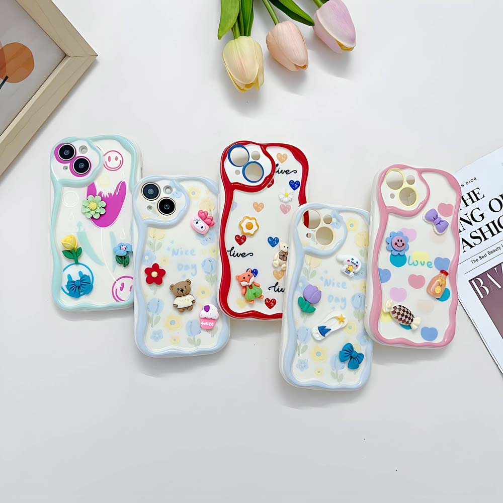 3D Cute Pet Flower and Toy Soft Cover With Random Heart Shape Bracelet