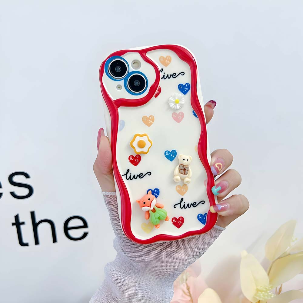 3D Cute Pet Flower and Toy Soft Cover With Random Heart Shape Bracelet