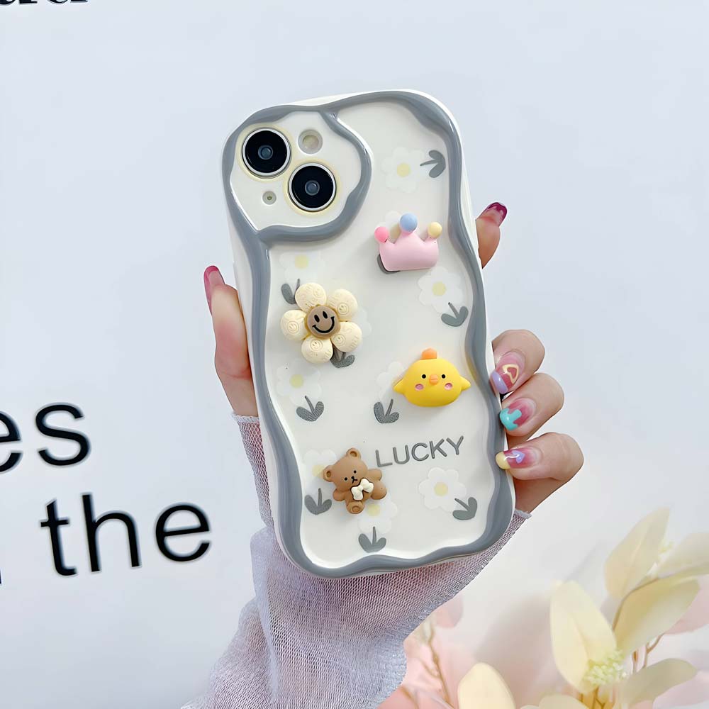 3D Cute Pet Flower and Toy Soft Cover With Random Heart Shape Bracelet