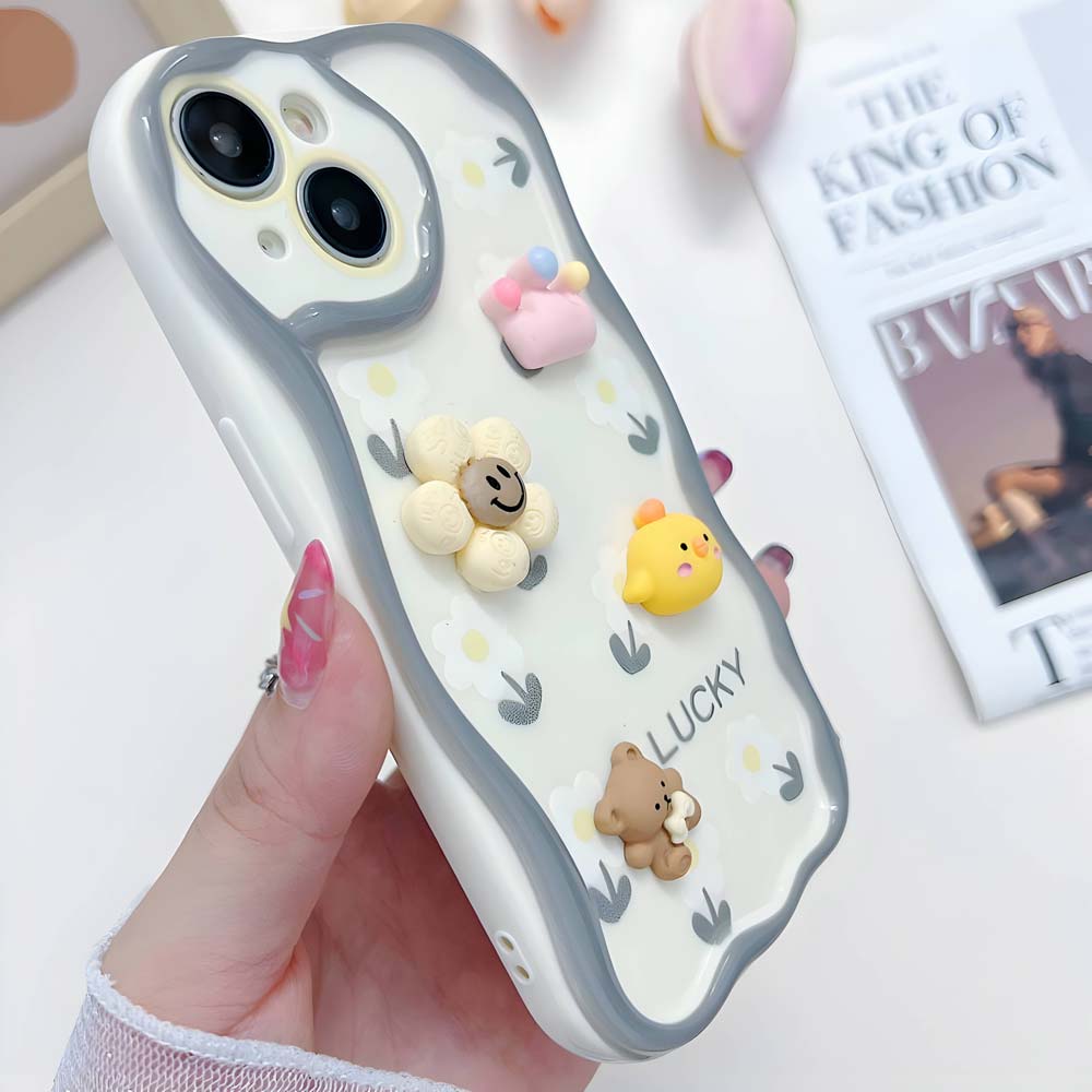 3D Cute Pet Flower and Toy Soft Cover With Random Heart Shape Bracelet