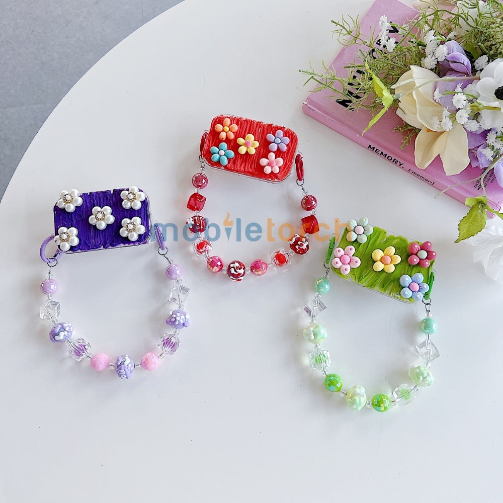 Cute Mini Cartoon Mirror Pop Universal Stand with Crystal Bracelet