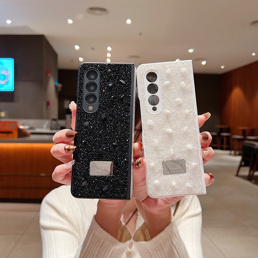 Diamond Studded Pattern Glittery Phone Case