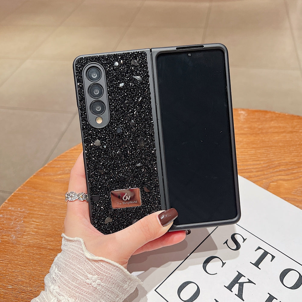 Diamond Studded Pattern Glittery Phone Case
