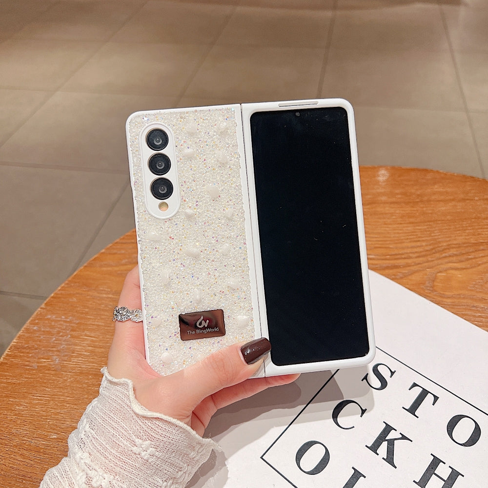 Diamond Studded Pattern Glittery Phone Case