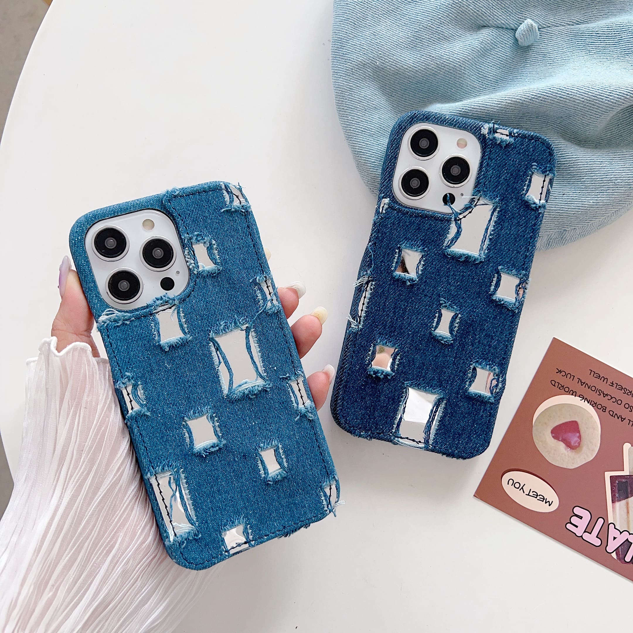 Distressed Denim Fashion Jeans Case (Only ₹150 as an Add-on)