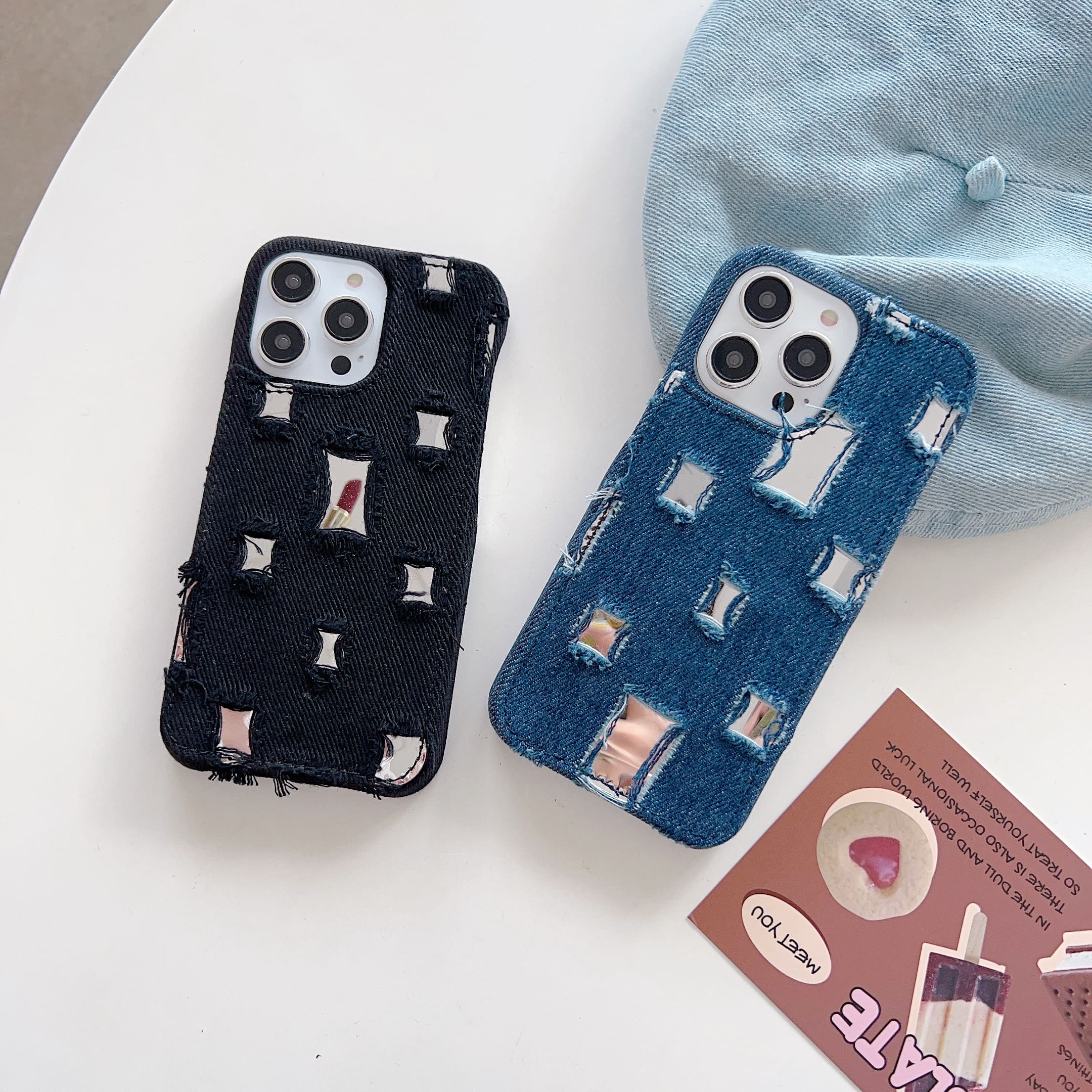 Distressed Denim Fashion Jeans Case (Only ₹150 as an Add-on)