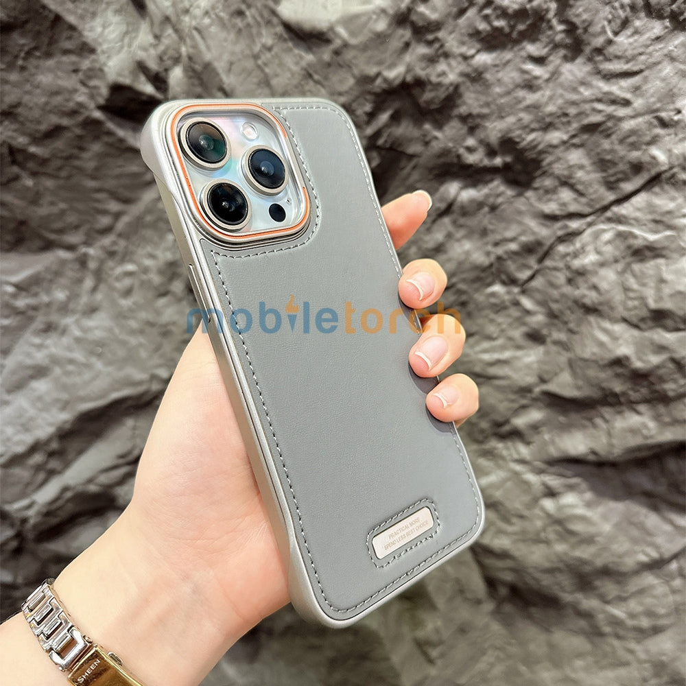 Electroplated Chrome PU Leather Phone Case