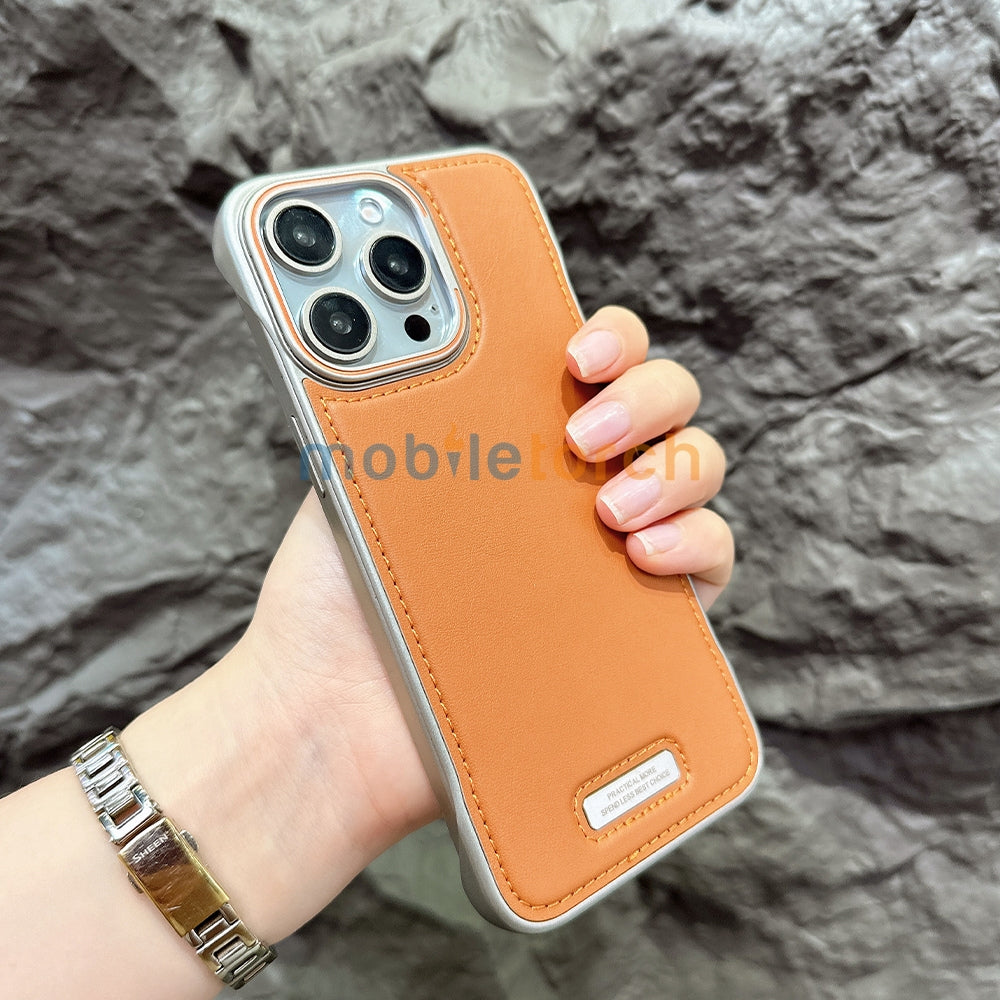 Electroplated Chrome PU Leather Phone Case