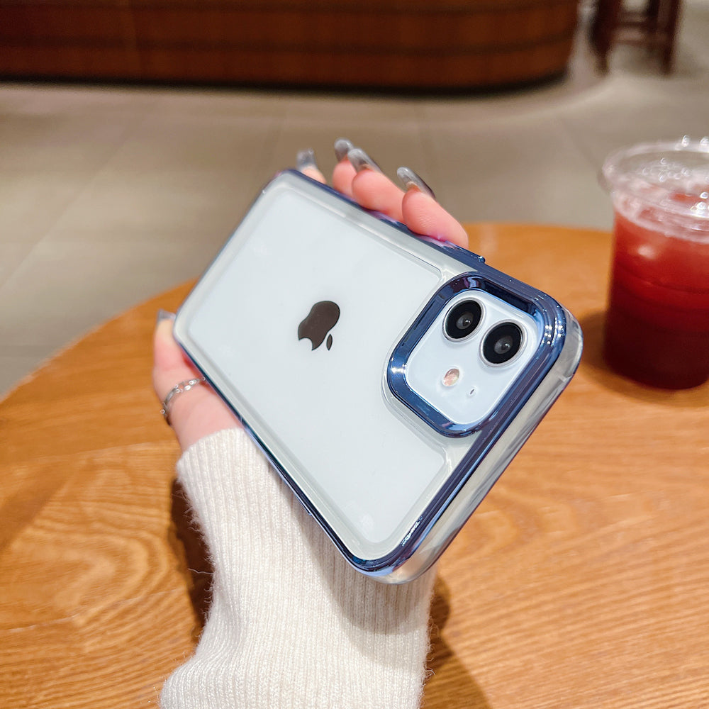 Electroplating Shockproof Color Frame Transparent Cover