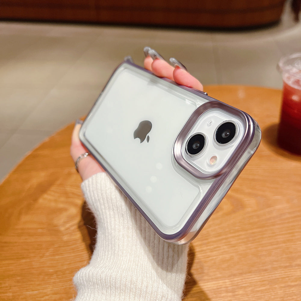 Electroplating Shockproof Color Frame Transparent Cover